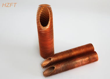 Anti Corrosion Copper / Cupro Nickel Spiral Finned Tube For Water Boiler 44.5